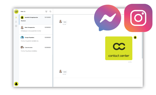 Messenger και Instagram μαζί στο Contact Center